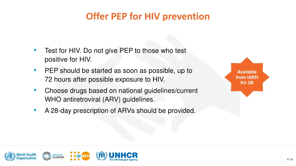 offer pep for hiv prevention