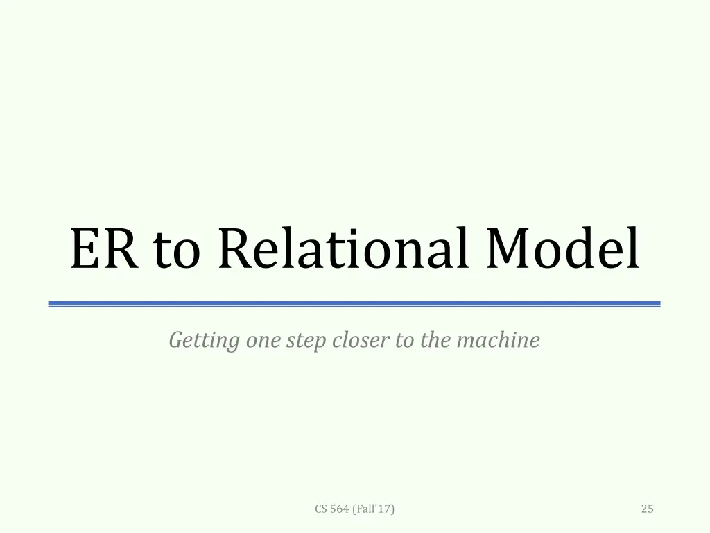 er to relational model