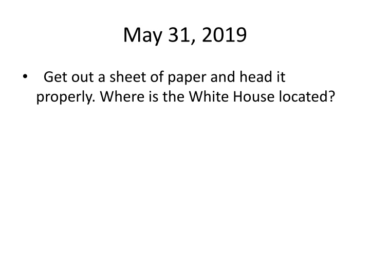 may 31 2019