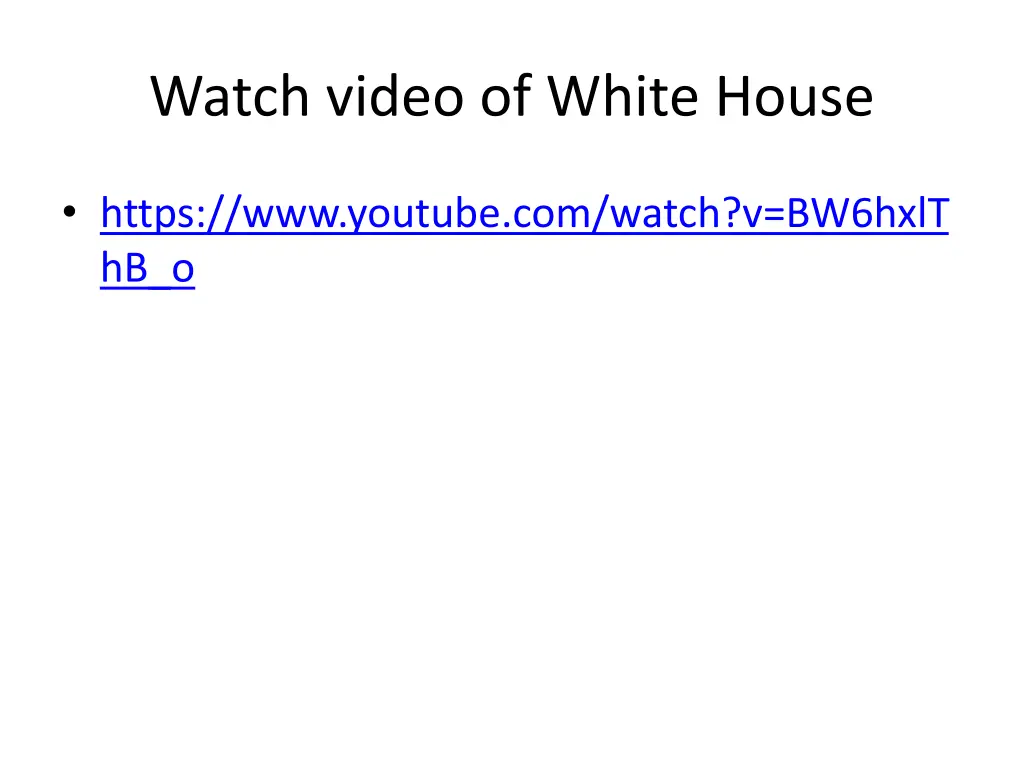 watch video of white house