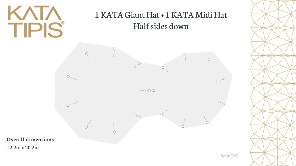 1 kata giant hat 1 kata midi hat half sides down 1