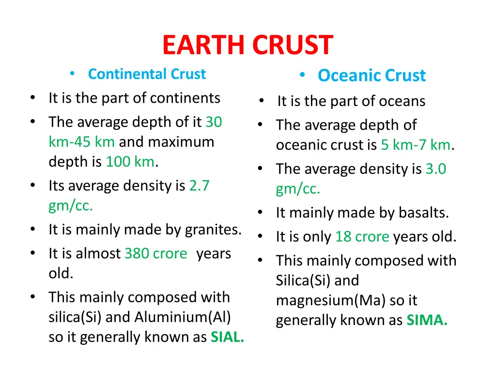 earth crust
