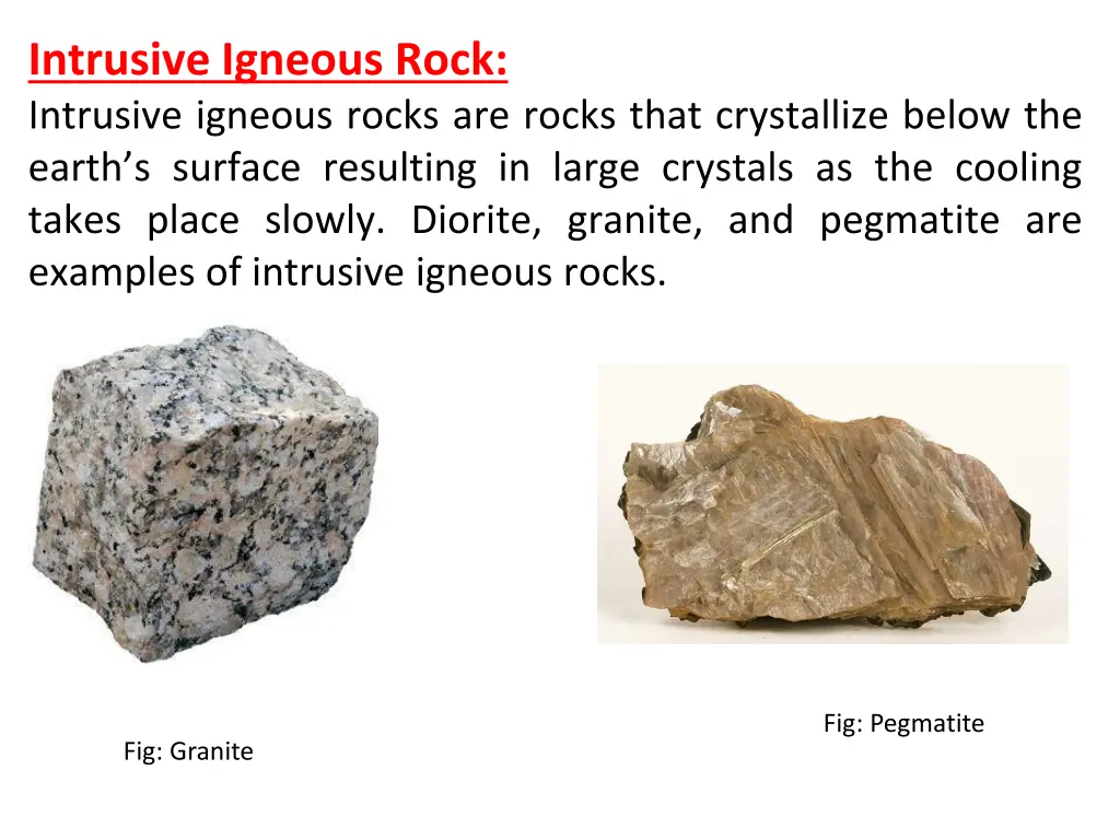 intrusive igneous rock intrusive igneous rocks