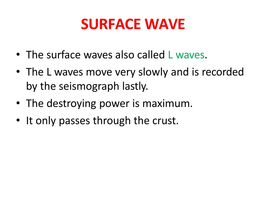 surface wave