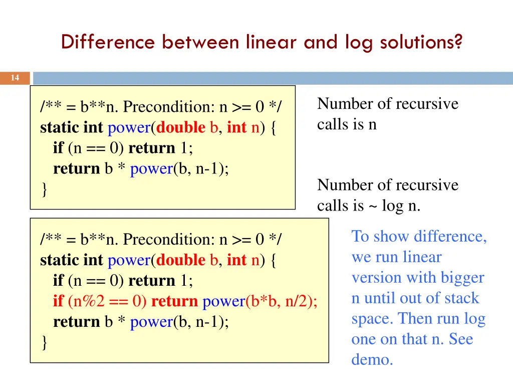 difference between linear and log solutions