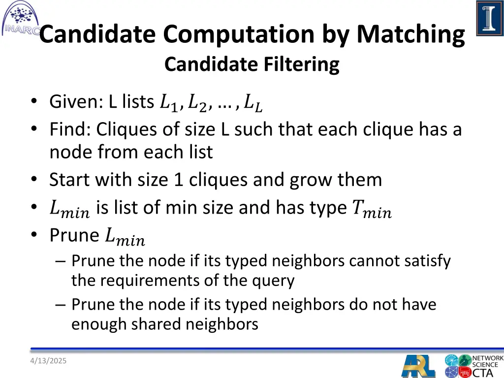 candidate computation by matching candidate