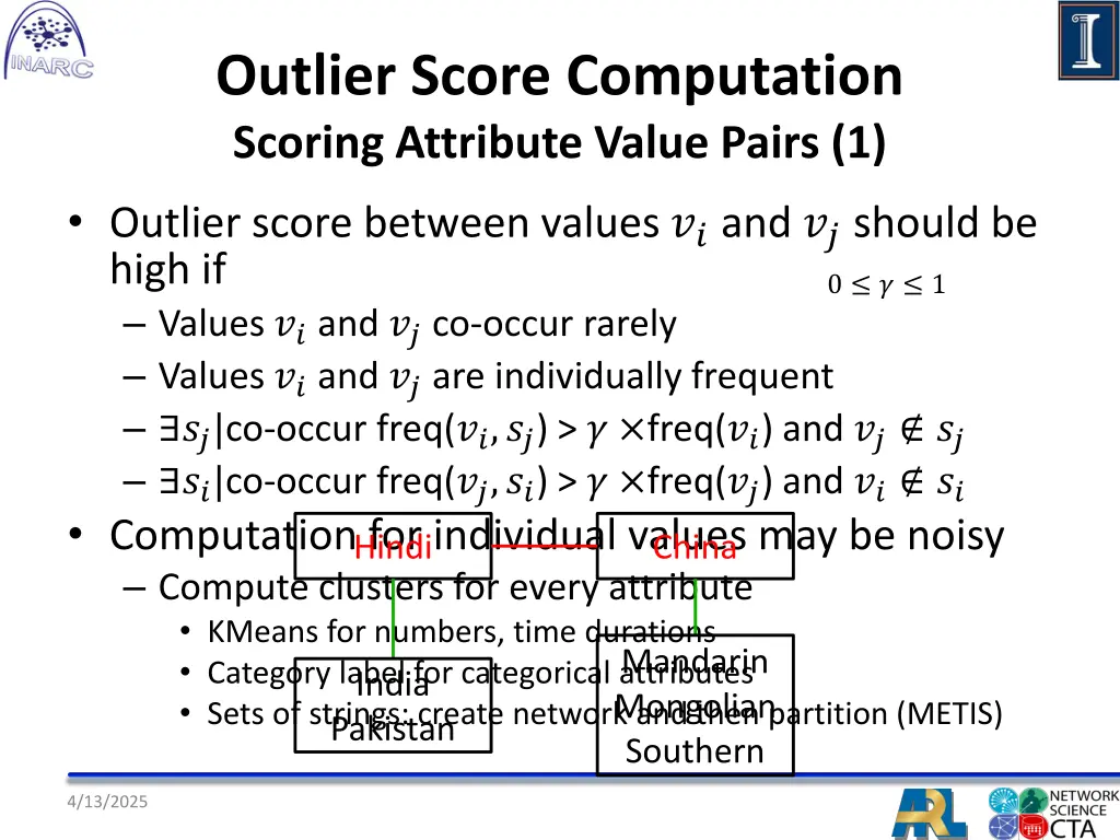 outlier score computation scoring attribute value