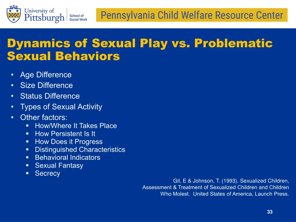 dynamics of sexual play vs problematic sexual