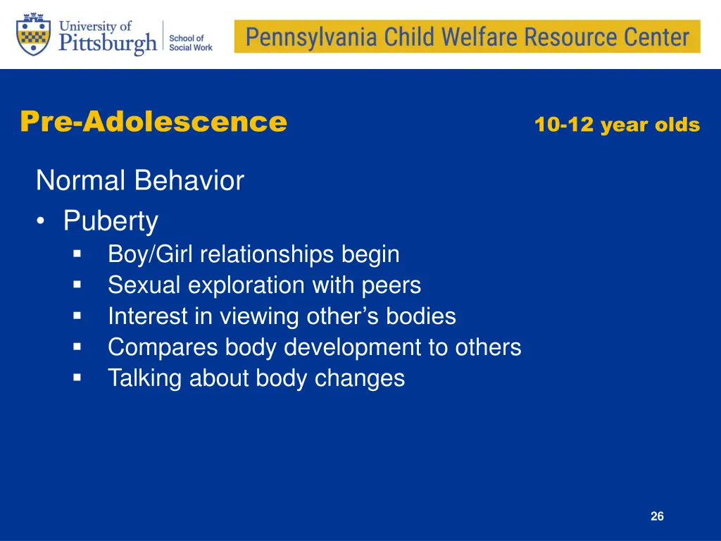 pre adolescence
