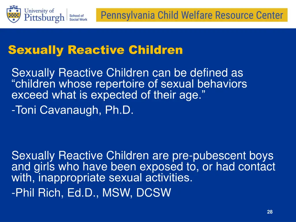 sexually reactive children