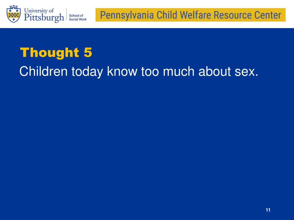 thought 5 children today know too much about sex