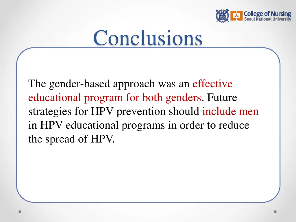conclusions