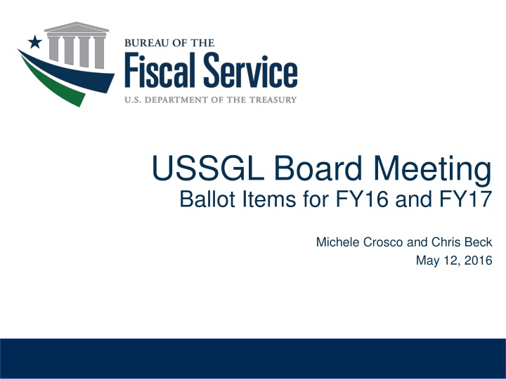 ussgl board meeting ballot items for fy16 and fy17