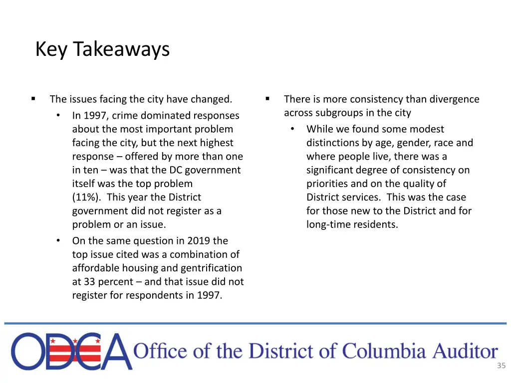 key takeaways