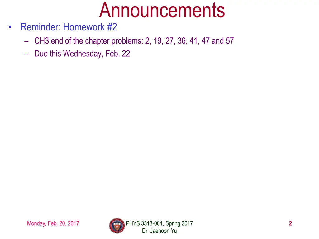 announcements