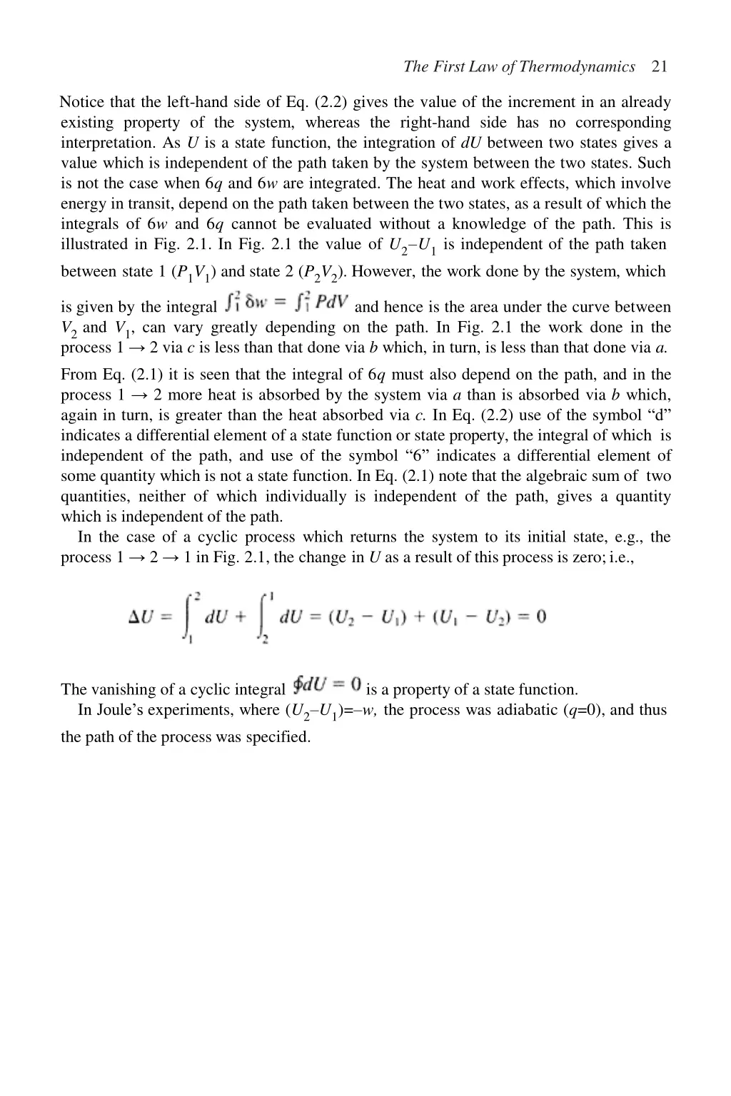 the first law of thermodynamics 21