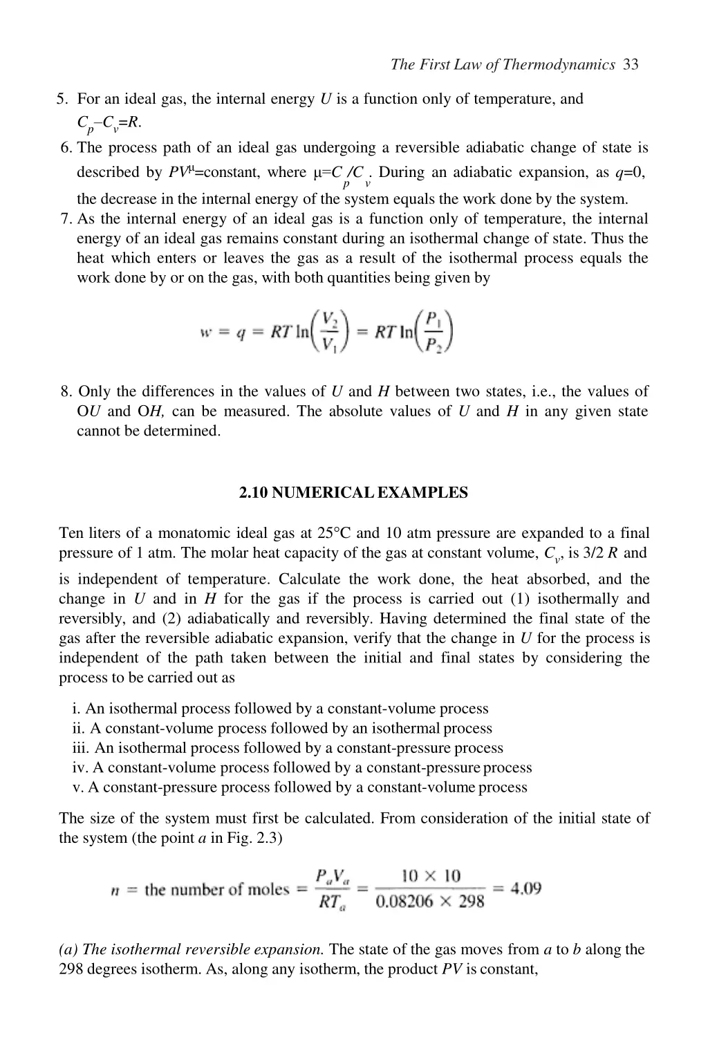 the first law of thermodynamics 33