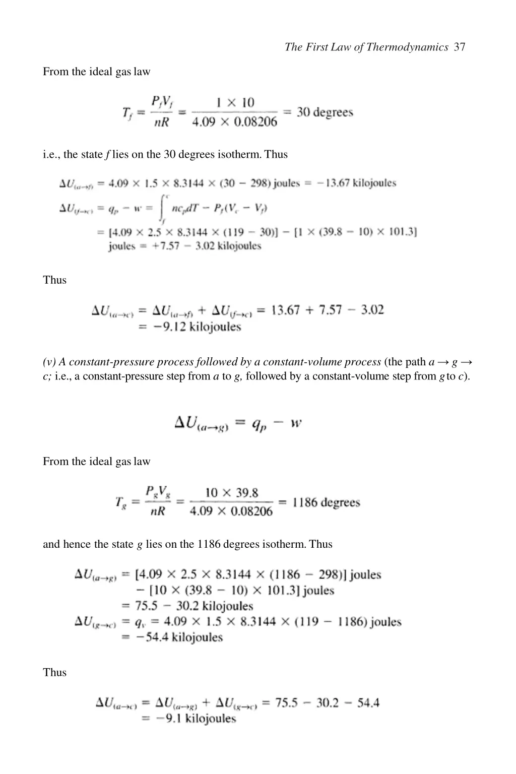 the first law of thermodynamics 37