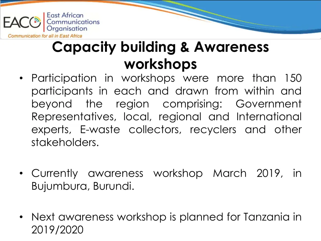 capacity building awareness workshops