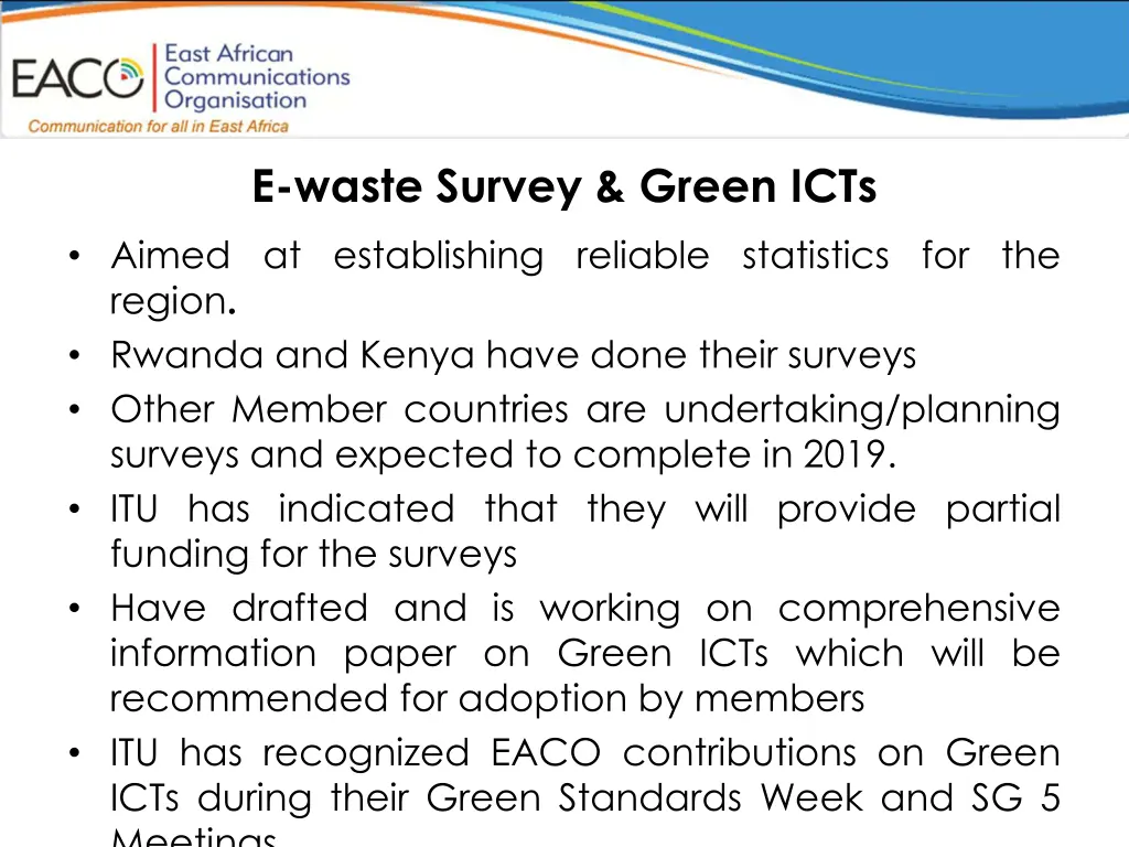 e waste survey green icts aimed at establishing