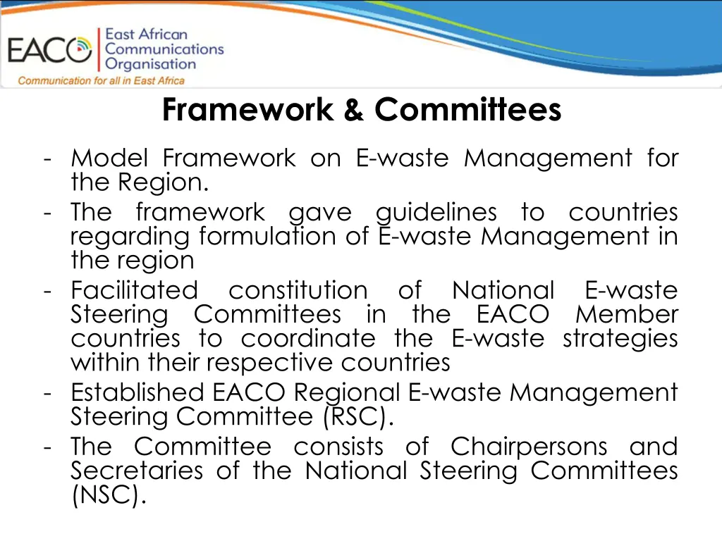 framework committees