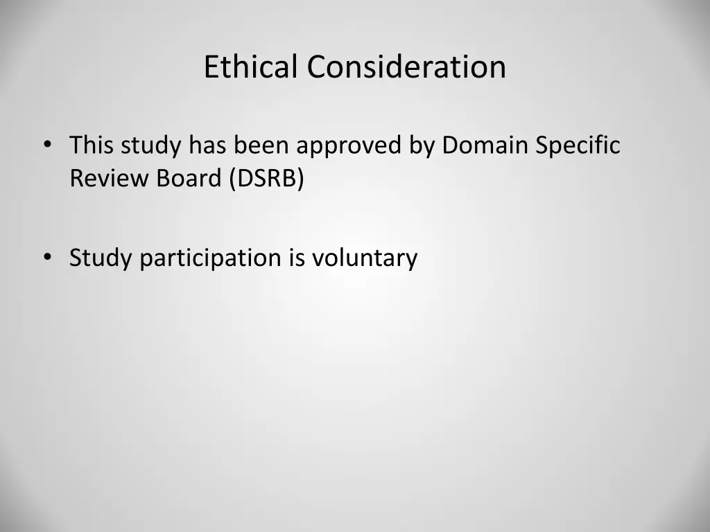 ethical consideration