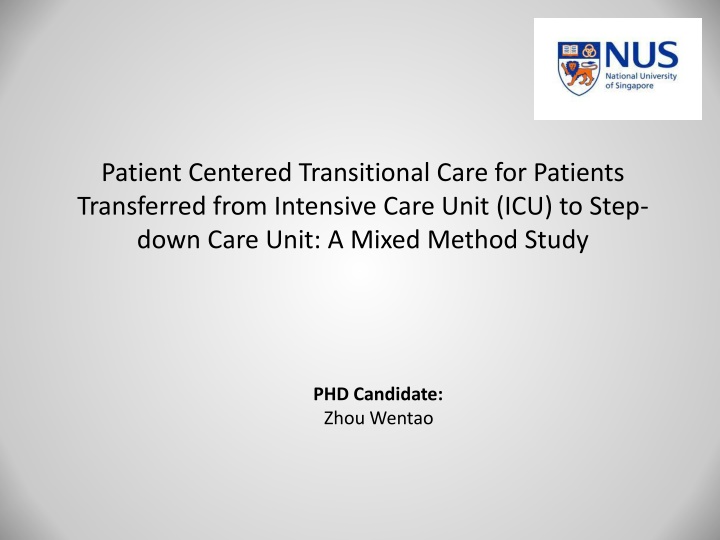 patient centered transitional care for patients