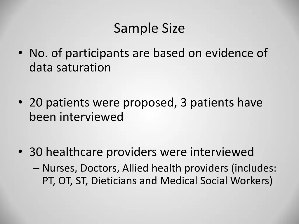 sample size