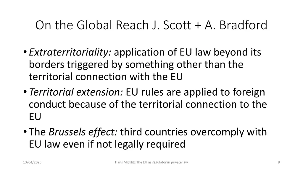 on the global reach j scott a bradford