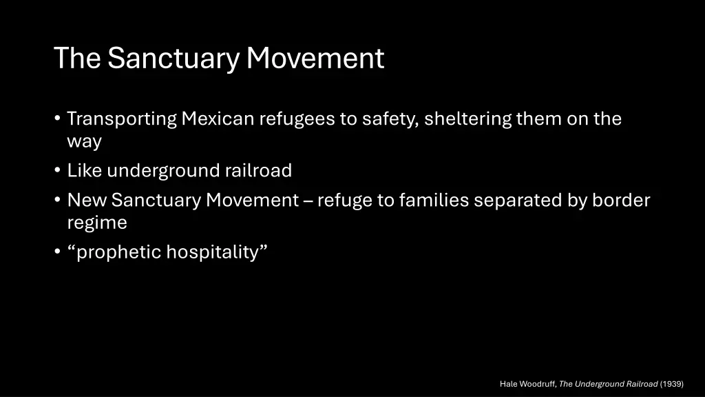 the sanctuary movement