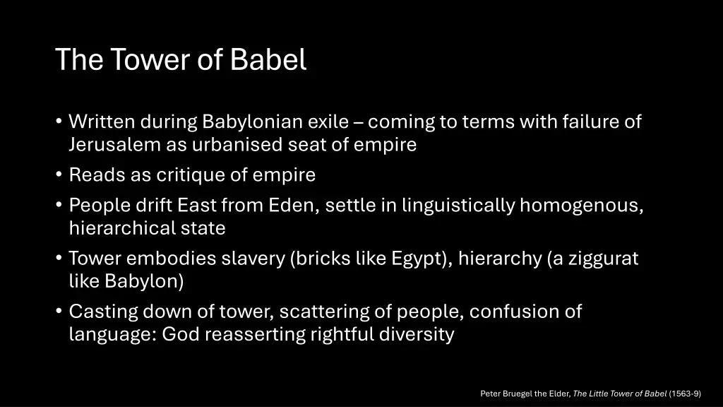 the tower of babel