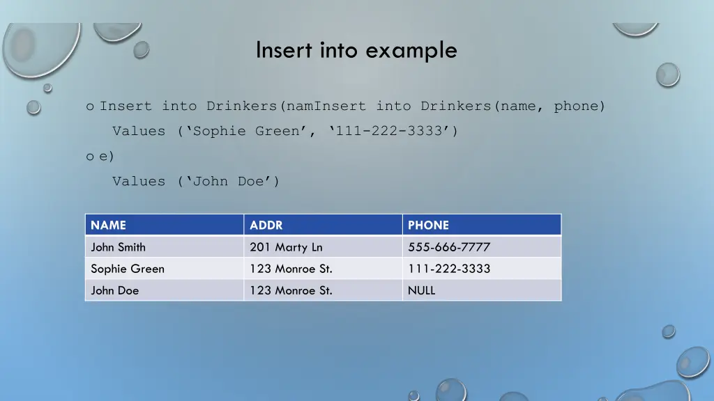 insert into example 1