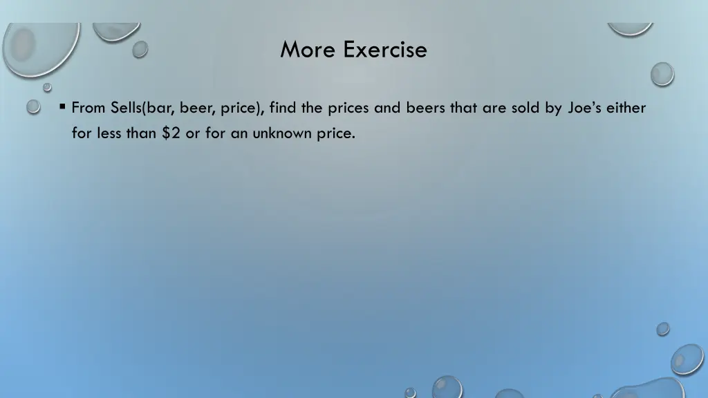 more exercise