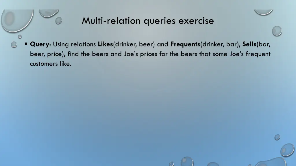 multi relation queries exercise 1