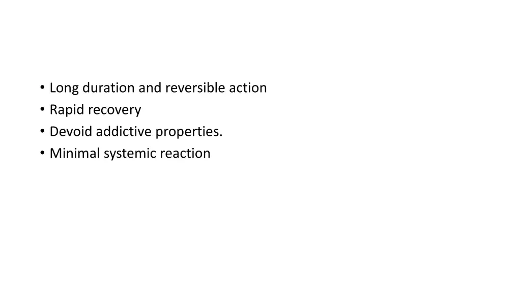 long duration and reversible action rapid
