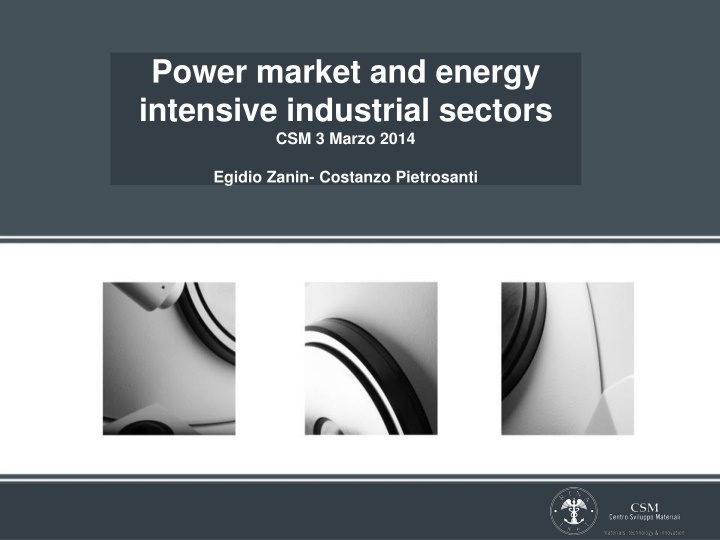 power market and energy intensive industrial