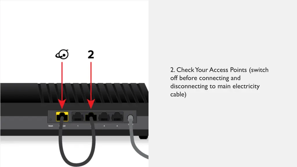 2 check your access points switch off before