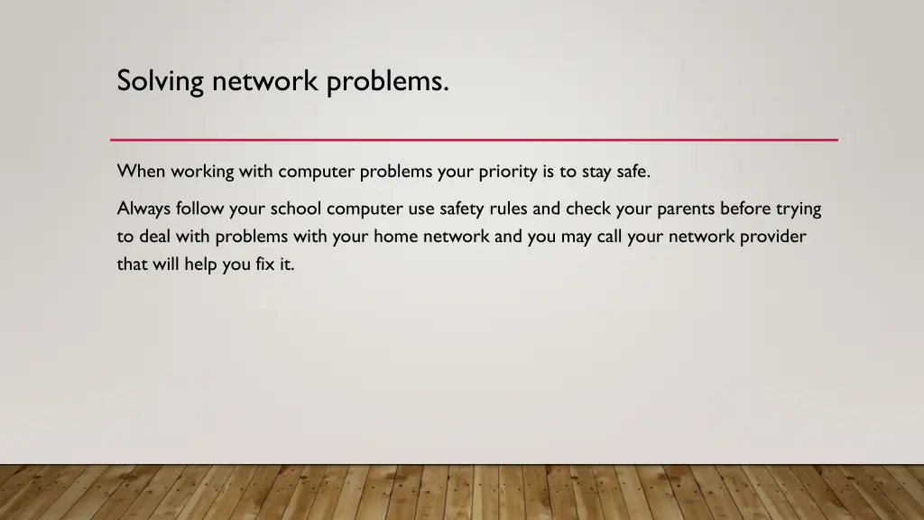 solving network problems