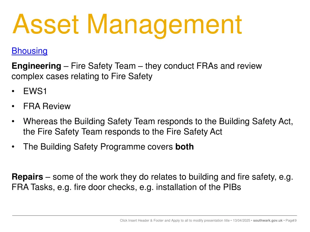 asset management
