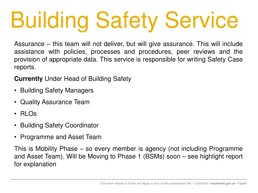 building safety service