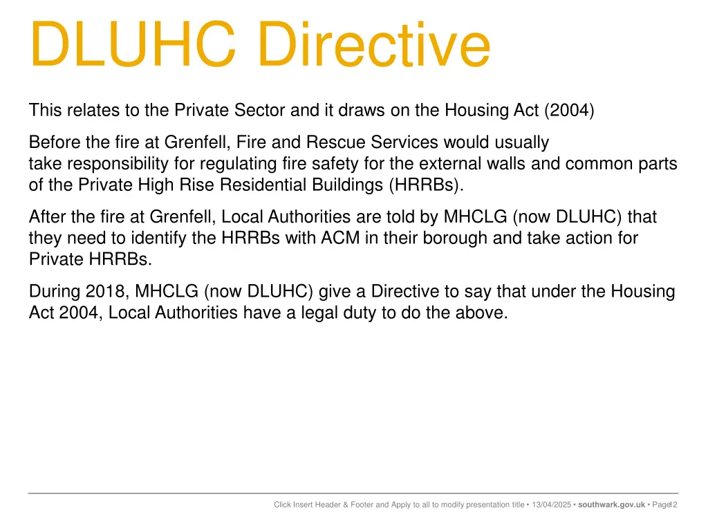 dluhc directive