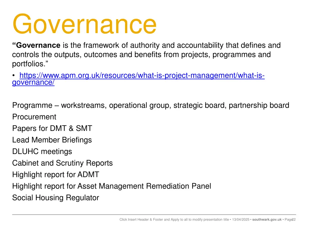 governance governance is the framework