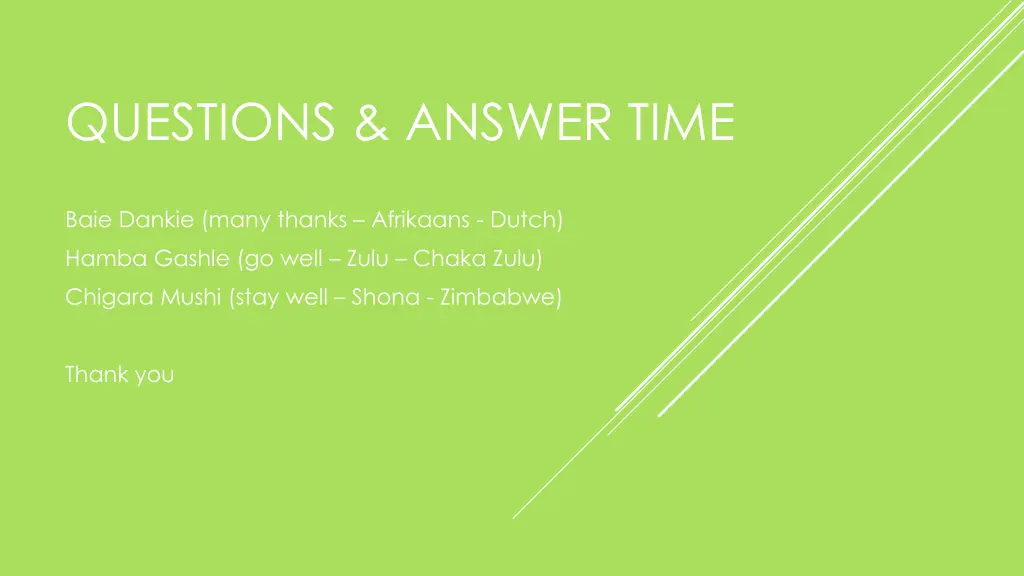 questions answer time