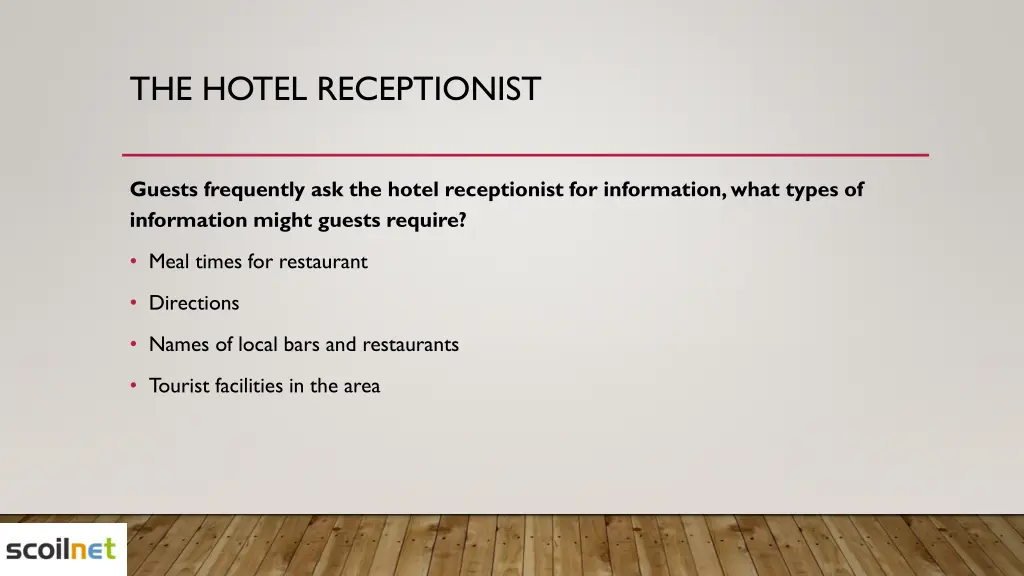 the hotel receptionist 3