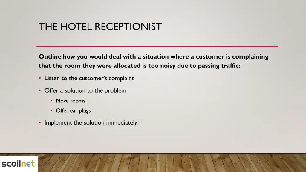 the hotel receptionist 5