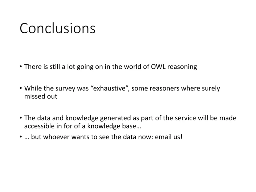 conclusions