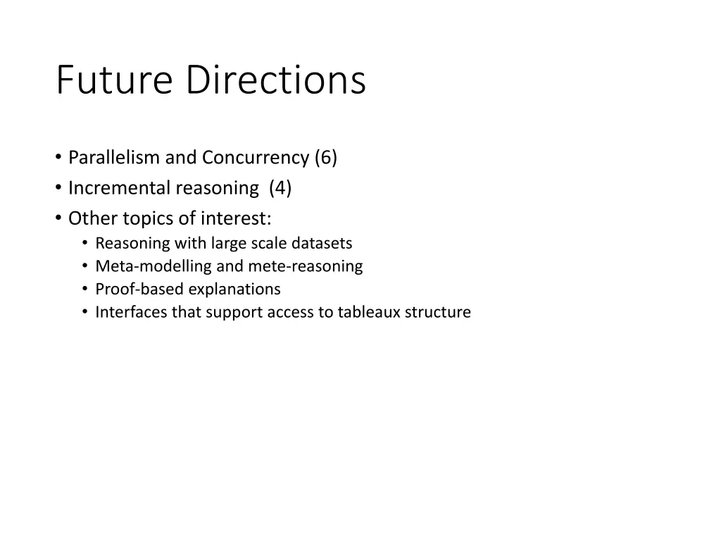 future directions