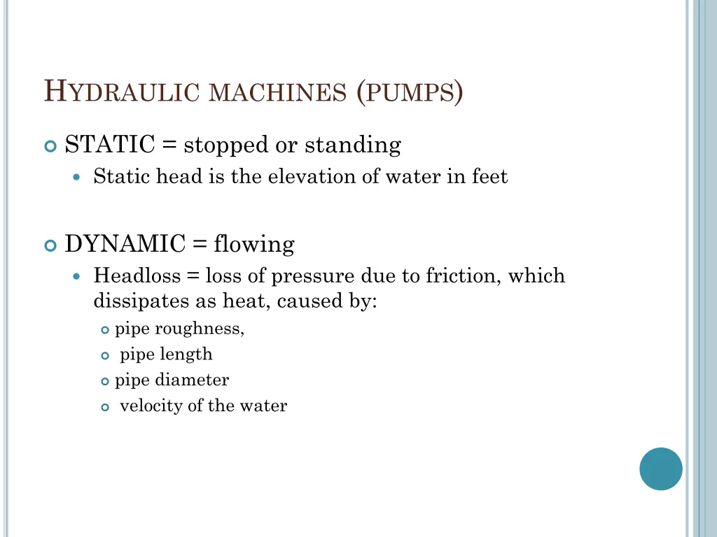 h ydraulic machines pumps