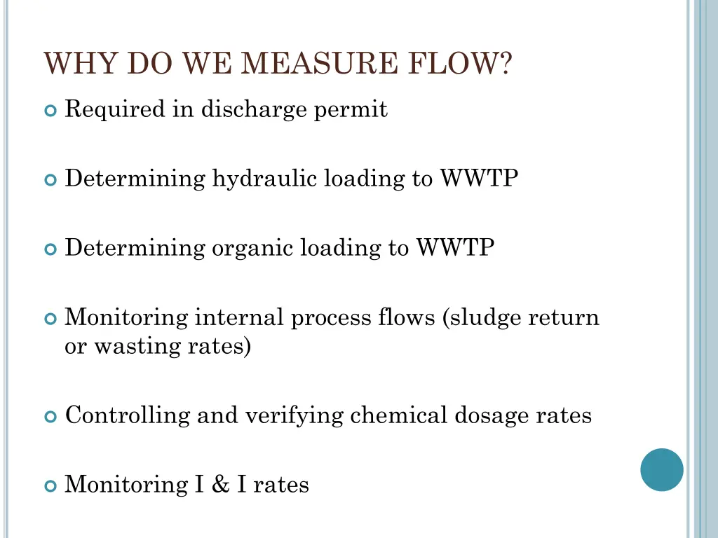 why do we measure flow