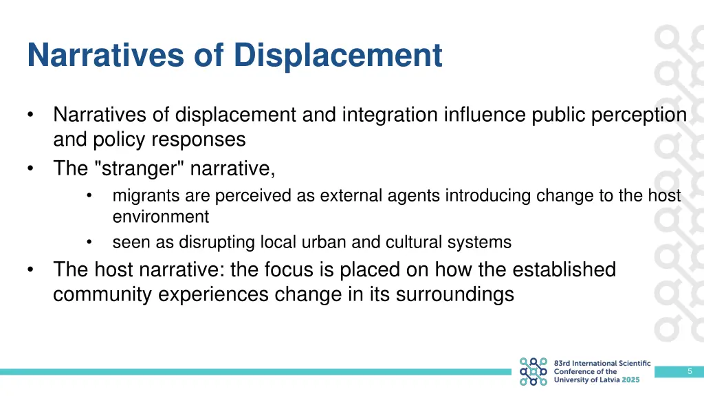 narratives of displacement